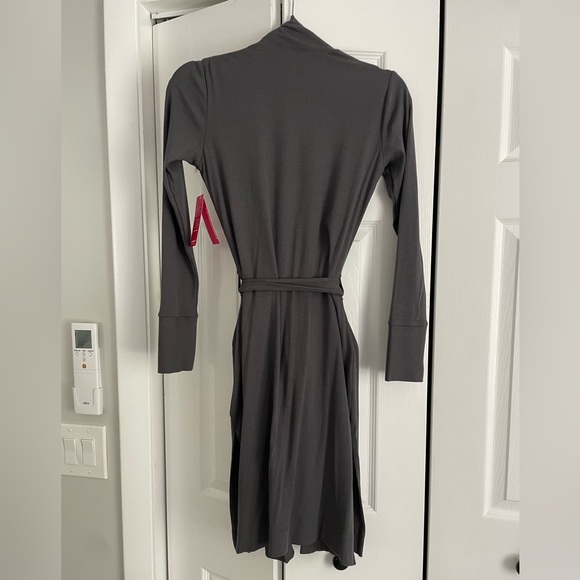 Commando Luxury Rib Robe Charcoal Gray - Picture 3 of 5